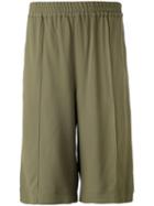 Msgm - Side Strip Shorts - Men - Polyamide/acetate/viscose - 52, Green, Polyamide/acetate/viscose