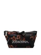 Calvin Klein 205w39nyc Black Hazy Floral Print Zipped Cross Body Bag