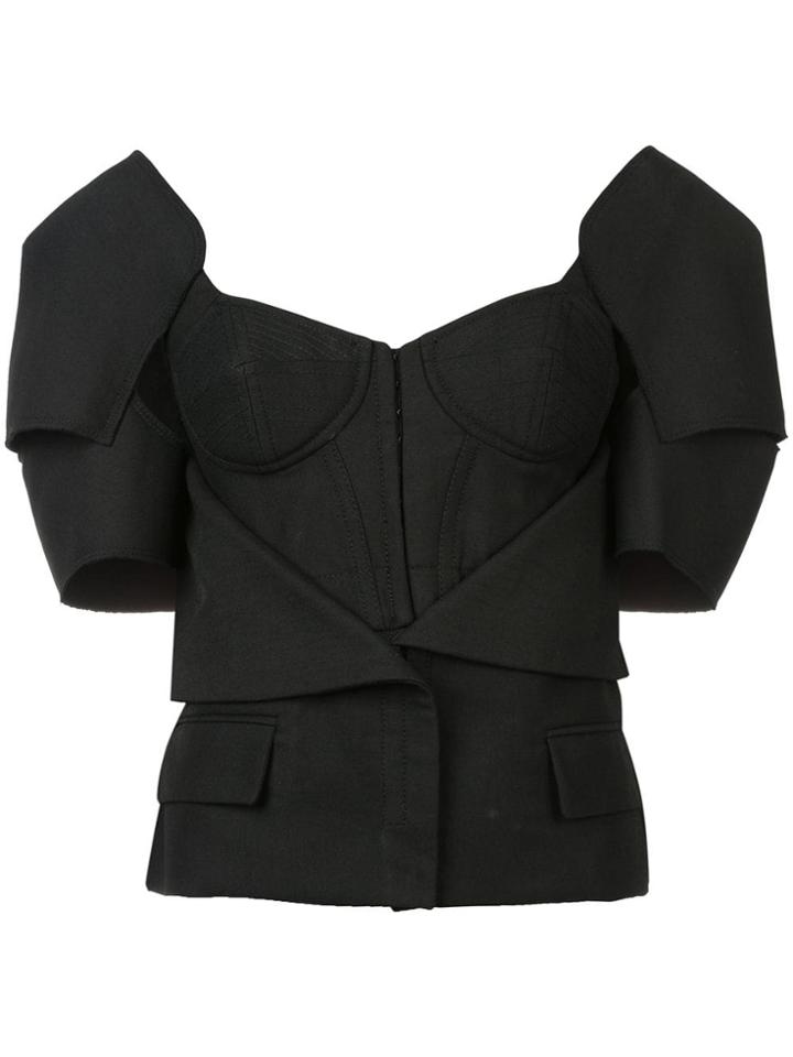 Vera Wang Bustier Jacket - Black