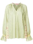 Natasha Zinko Flared Checked Shirt - Yellow & Orange