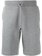 Moncler Logo Print Bermuda Shorts - Grey
