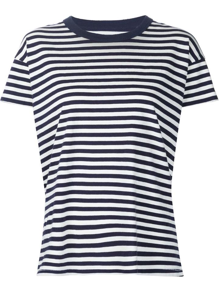 The Great Striped T-shirt, Women's, Size: 0, White, Cotton