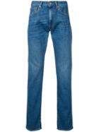 Incotex Frayed-hem Jeans, Men's, Size: 34, Blue, Cotton/elastolefin