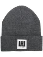 Les Hommes Urban Logo Knitted Hat - Grey