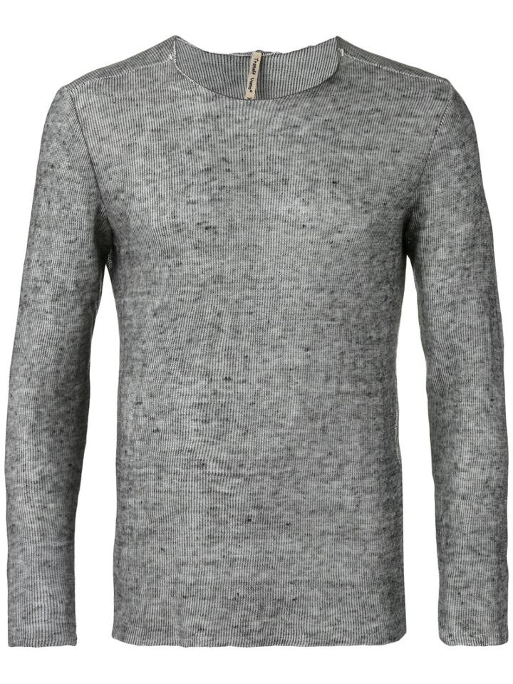 Transit Crew Neck Jumper, Men's, Size: Medium, Grey, Cotton/linen/flax/polyamide