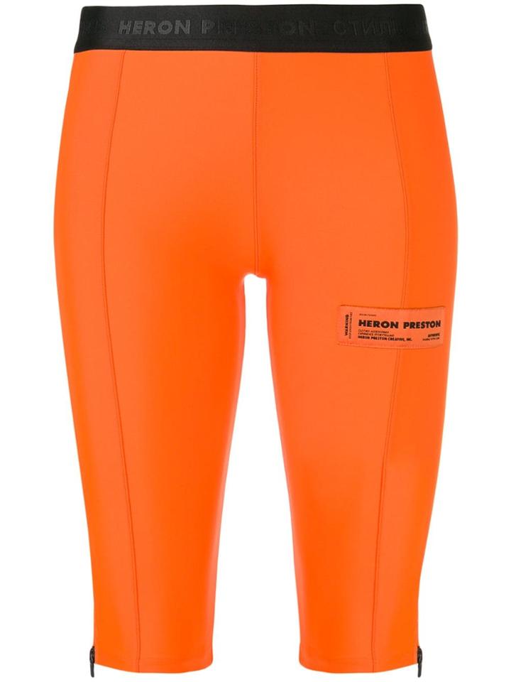 Heron Preston Knee-length Cycling Shorts - Orange