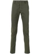 Dondup Slim-fit Chinos, Men's, Size: 30, Green, Cotton/spandex/elastane