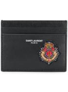 Saint Laurent Logo Badge Cardholder - Black