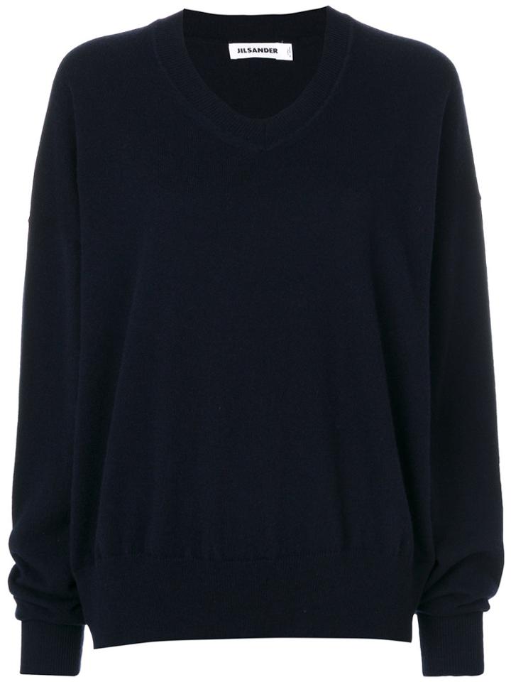 Jil Sander V-neck Pullover - Blue