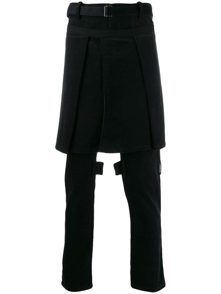 Sacai Apron Front Corduroy Trousers - Black