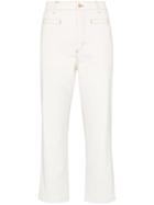 Loewe High-waisted Multi-pocket Cropped Jeans - White