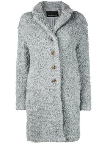 Ermanno Ermanno - Textured Knit Coat - Women - Cotton/acrylic/polyester/polybutylene Terephthalate (pbt) - 44, Grey, Cotton/acrylic/polyester/polybutylene Terephthalate (pbt)