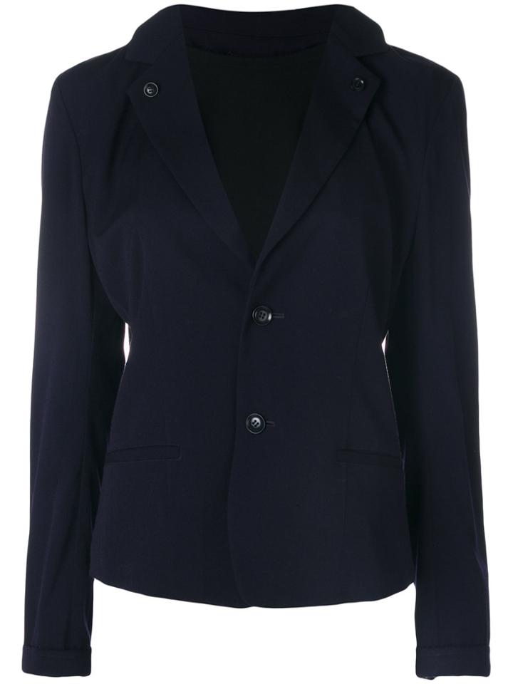Y's Button Collar Blazer - Blue