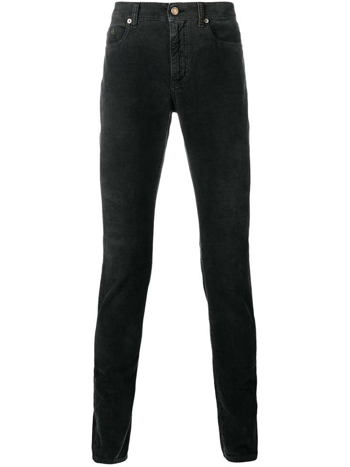 Saint Laurent Skinny Fit Jeans, Men's, Size: 31, Grey, Cotton