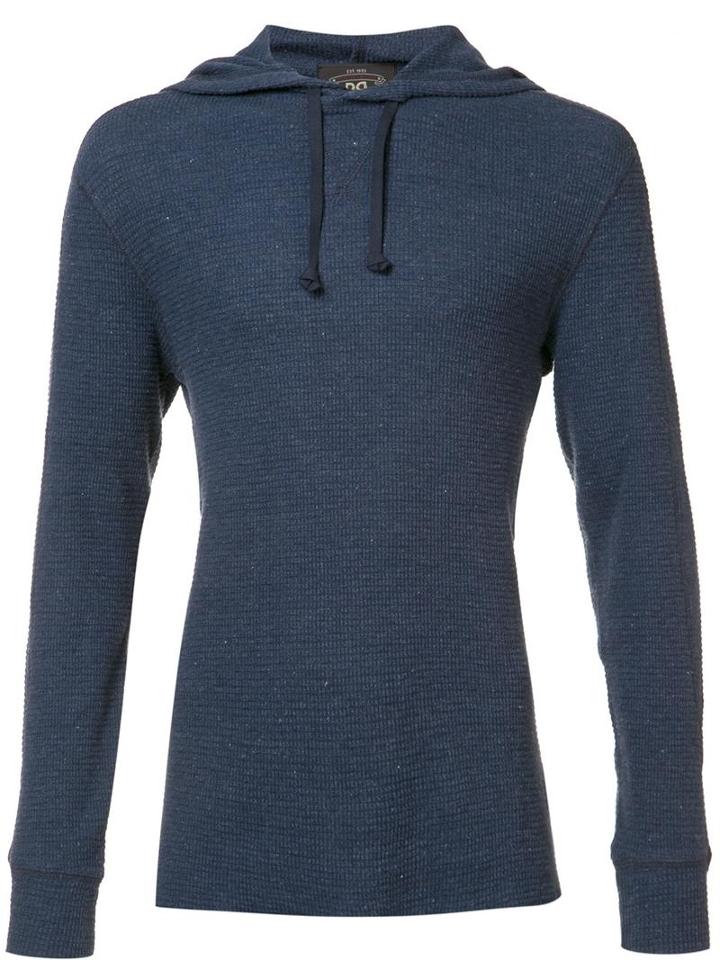 Rrl Drawstring Hoodie, Men's, Size: Small, Blue, Cotton