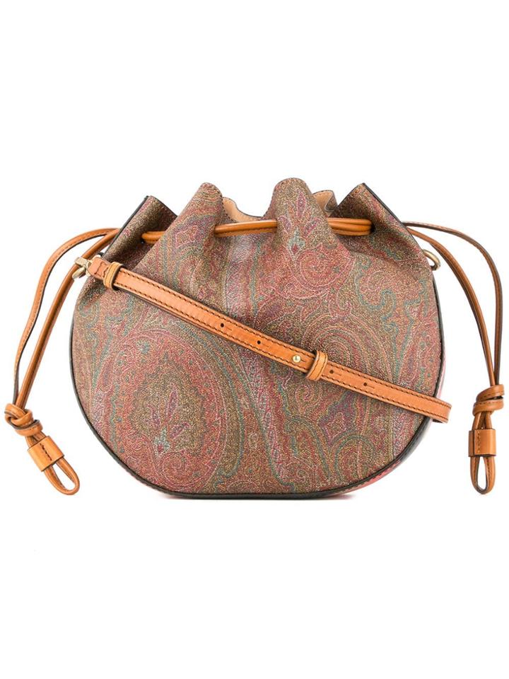 Etro Bubble Paisley Bucket Bag - Brown