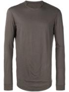 Devoa Round Neck Jersey Top - Grey