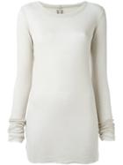 Rick Owens Long Sleeve T-shirt, Women's, Size: 40, Nude/neutrals, Cotton