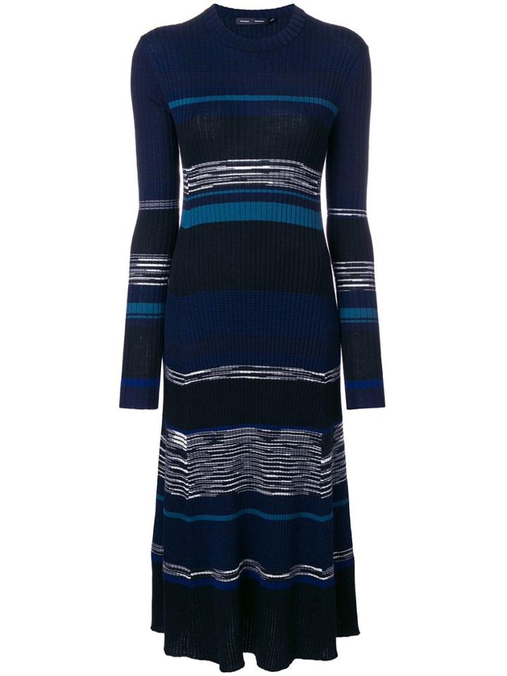 Proenza Schouler Striped Rib Dress - Black