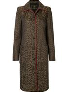Fendi Pre-owned Leopard Print Midi Coat - Brown