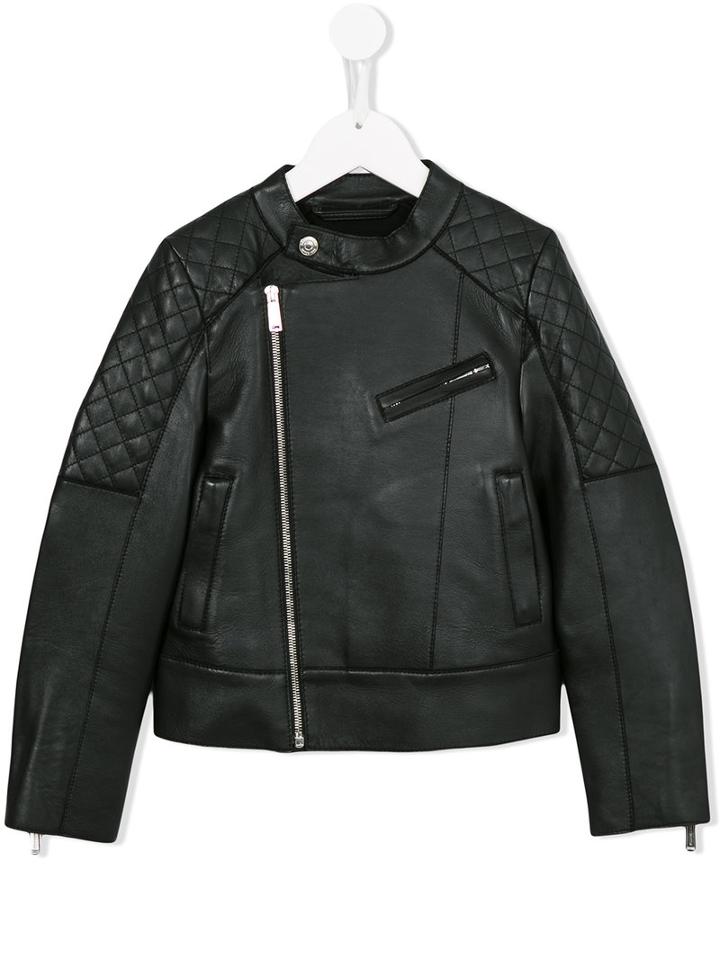 Dsquared2 Kids Quilted Detail Bomber Jacket, Girl's, Size: 12 Yrs, Black