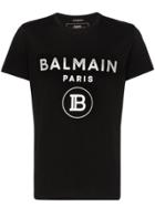 Balmain Paris Logo Print T-shirt - Black