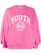 Msgm Oversized 'youth' Sweatshirt - Pink