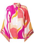 Emilio Pucci Floral Detailing Blockcolour Shirt - Multicolour
