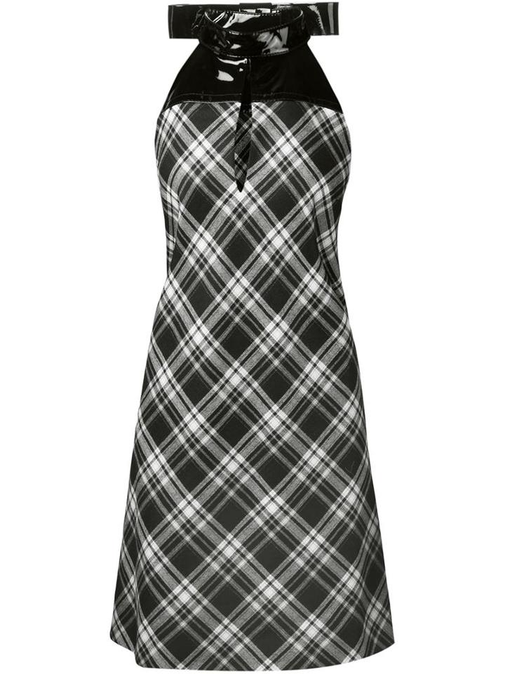 Maison Margiela Sleeveless Bow Detail Dress, Women's, Size: 42, Black, Polyurethane/wool