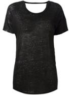 Thom Krom Open Back T-shirt, Women's, Size: Medium, Black, Linen/flax