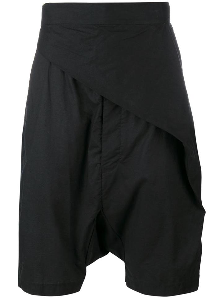 Rick Owens Side Panel Cotton Shorts