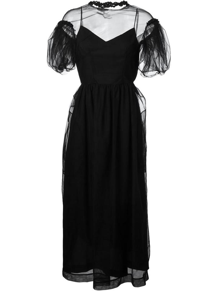 Simone Rocha Puff Sleeve Sheer Layer Dress