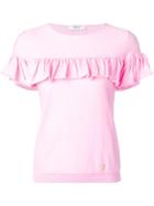 Blugirl Ruffle-trimmed Knitted Top - Pink