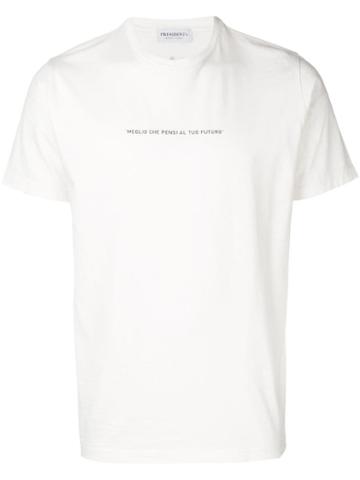 President's Futuro Slogan Print T-shirt - White