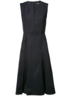 Derek Lam V-neck Tailored Dress - Black
