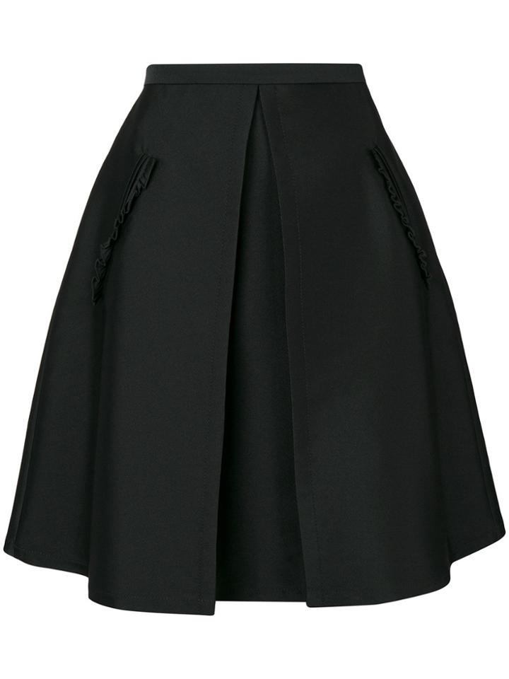 No21 Pleated A-line Skirt - Black