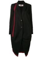 Uma Wang Draped Oversize Coat - Black