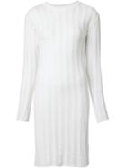 The Elder Statesman Sheer Stripe Knit Dress