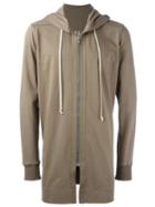 Rick Owens Long Length Hoodie, Men's, Size: Xl, Green, Cotton