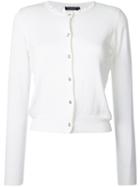 Loveless - Lace Back Cardigan - Women - Cotton/rayon - 34, White, Cotton/rayon