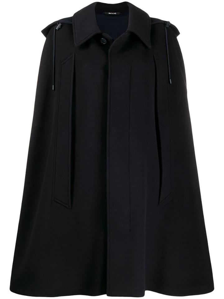 Maison Margiela A-line Wool Cape - Blue