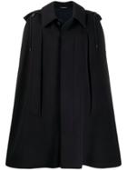 Maison Margiela A-line Wool Cape - Blue