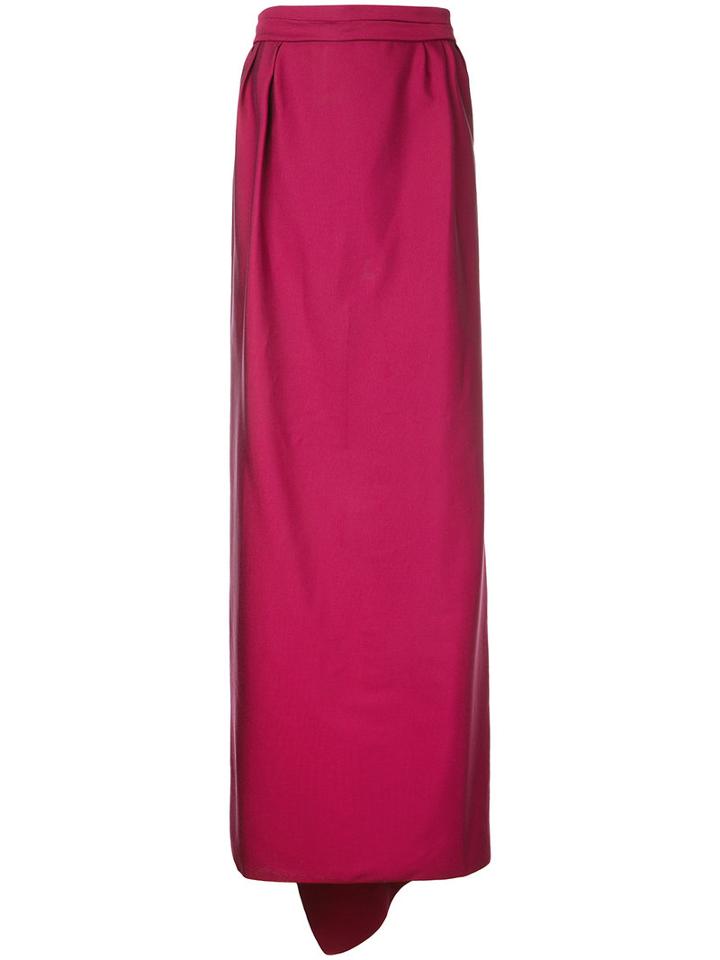 Paule Ka - Long Woven Skirt - Women - Spandex/elastane/acetate/viscose - 44, Women's, Pink/purple, Spandex/elastane/acetate/viscose