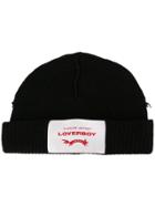 Charles Jeffrey Loverboy Logo Patch Beanie - Black