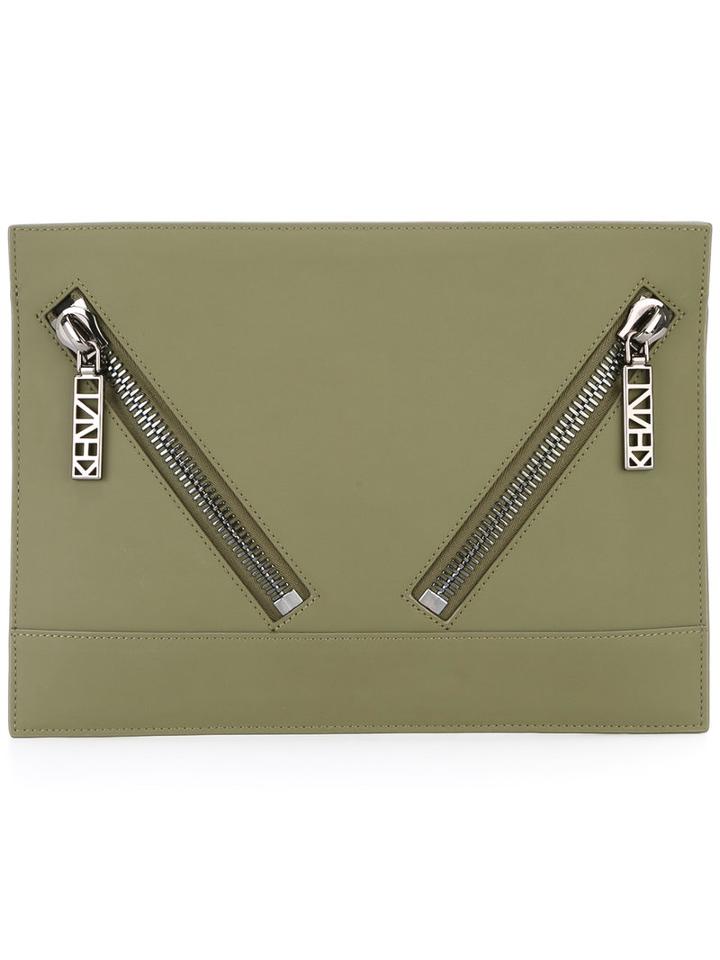 Kenzo - Kalifornia Clutch - Women - Calf Leather - One Size, Green, Calf Leather