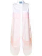 Prada Panelled Shirt Dress - Pink & Purple