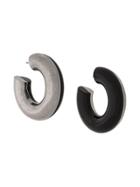 Marni Two-tone Hoop Earrings - Black