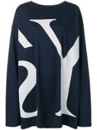 Y's Colour-block Fitted Sweater - Blue