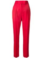 Sara Battaglia Super High Waisted Trousers - Red