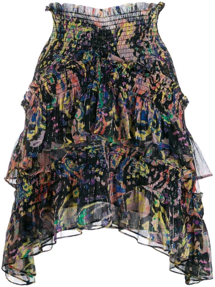 Iro Rock Print High-waisted Skirt - Black